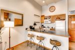 Gold-rated kitchen within a one bedroom with murphy in River Run Village
